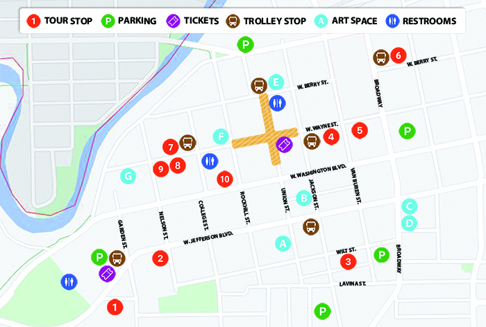 West Central Home & Garden Tour Map and parking